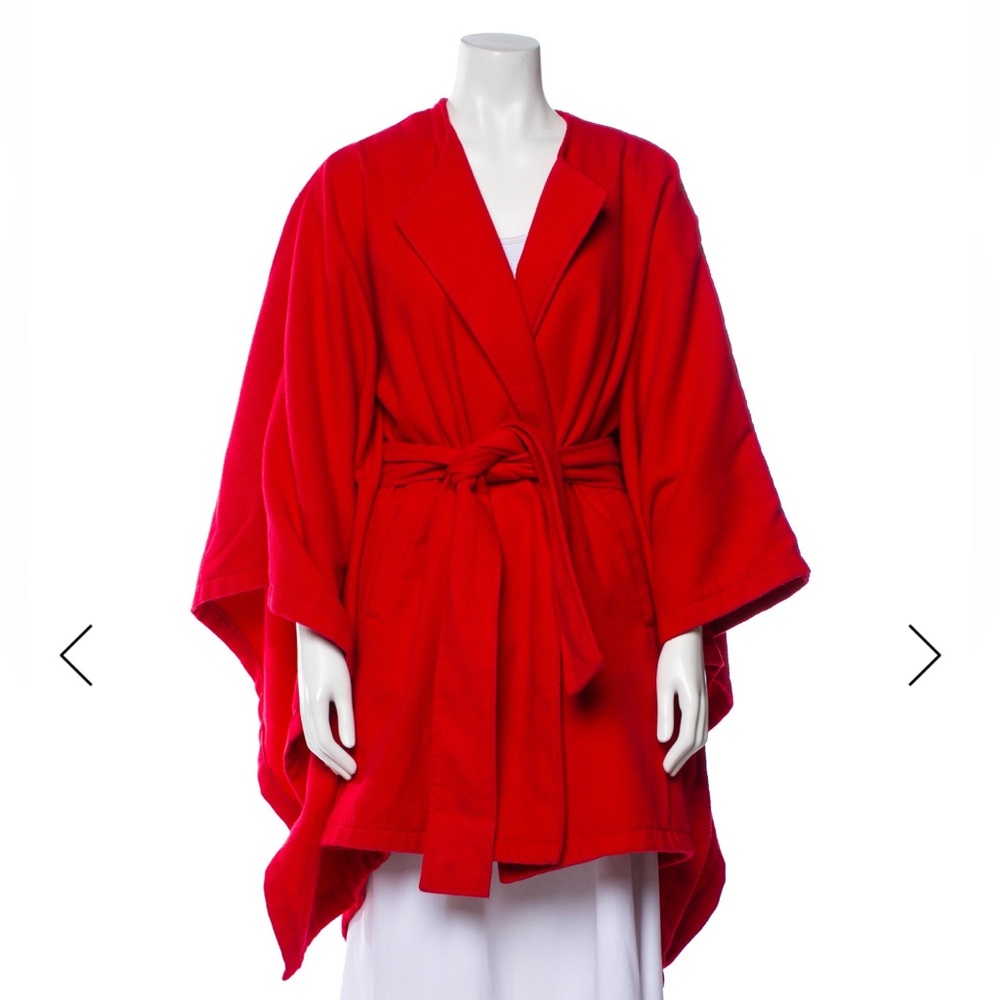 Rachel Zoe Vibrant Red Cape Coat